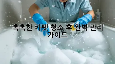 촉촉한 카펫 청소 후 완벽 관리 가이드